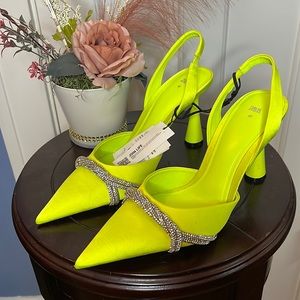 Zara neon green heels